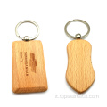 Tag chiave in legno con anello diviso